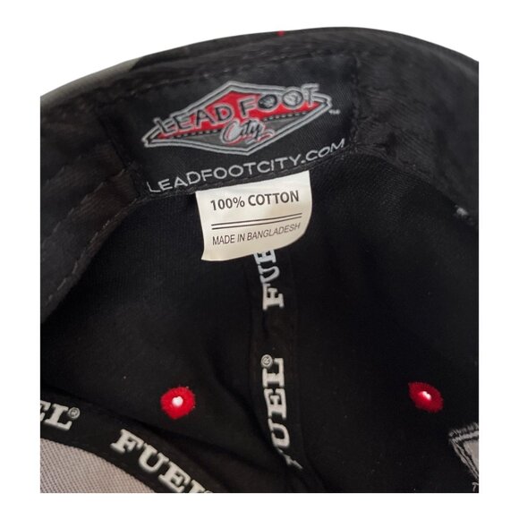 Lead Foot City Snapback Hat Red Black Graphic Cap 100% Cotton Adjustable Strapba - Picture 6 of 6